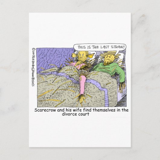 Zauberer von Oz Scarecrow Funny Cartoon Tasse T-Sh Postkarte (Vorderseite)