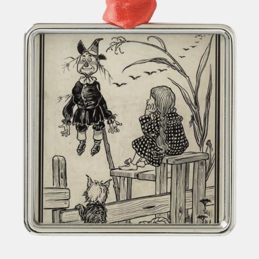 Zauberer von Oz Silbernes Ornament (Vorne)
