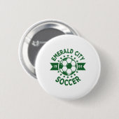 Zauberer von Oz Smaragd-Stadt Fußball Kostüm Button (Vorne & Hinten)