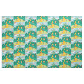 Zauberer von Oz über den Hintergrund von Emerald C Stoff (Fat Quarter (45,7 x 55,9 cm))