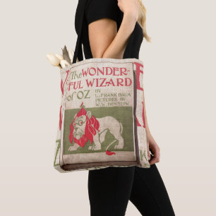 Zauberer von Oz Vintage-Buchcover Bibliothek Tasche