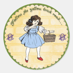 Zauberer- von OzPartydorothy-Aufkleber Runder Aufkleber