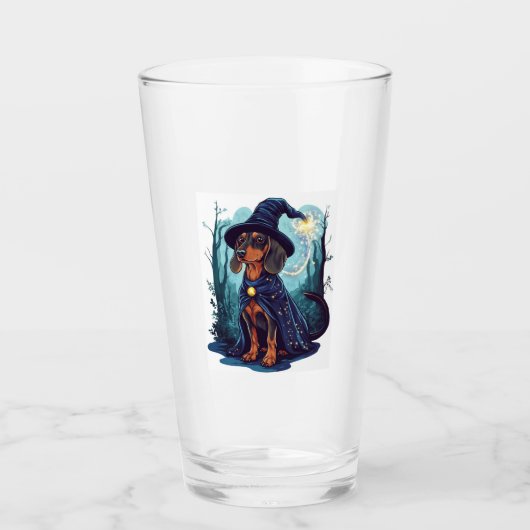 Zauberer Wiener � Magischer Dachshund Glas (Vorderseite)