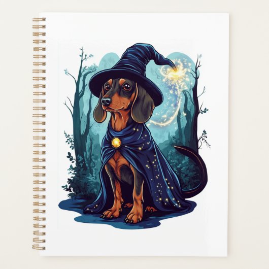 Zauberer Wiener � Magischer Dachshund Planer (Vorderseite)