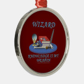 Zauberer: Wissen ist meine Waffe Silbernes Ornament (Rechts)