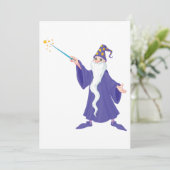 Zauberer-Zauber Einladung (Stehend Vorderseite)