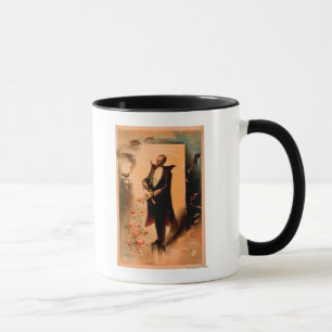 Zauberer zieht Rosen aus Hut Poster Tasse