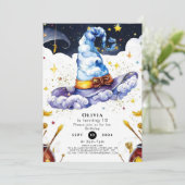 Zauberer zum Geburtstag der Zauberkinder Einladung (Stehend Vorderseite)