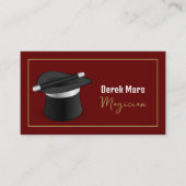 Zaubererhut und Wand, Zauberer Visitenkarte (Vorderseite)