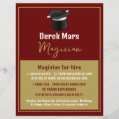 Zaubererhut und Wand, Zauberwerbung Flyer (Vorne)