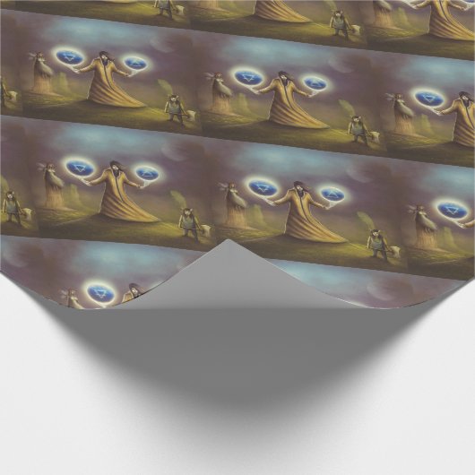 Zaubererphantasiemagie Geschenkpapier (Ecke)