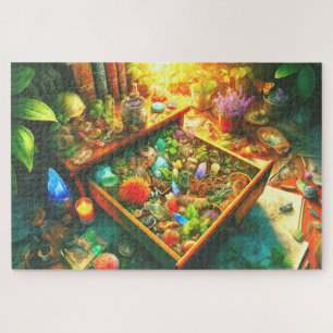 Zauberers Natur Schublade Botanicals Kristalle Art Puzzle