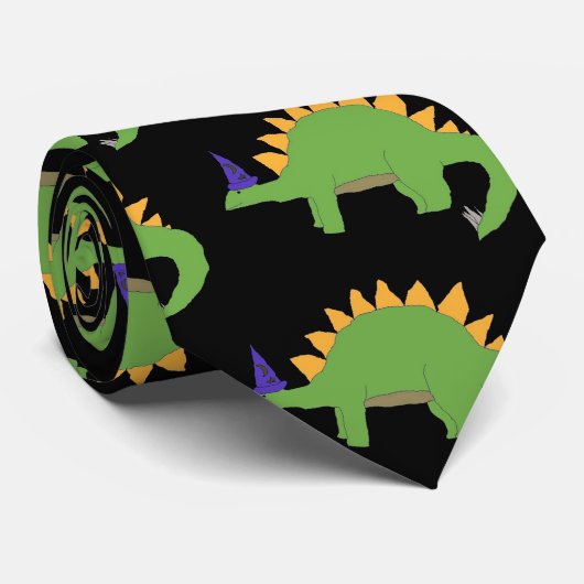 Zaubererstegosaurus-Krawatte Krawatte (Gerollt)
