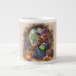 Zauberflüstern, schöne Hexe und ihr Trank Jumbo-Tasse