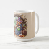 Zauberflüstern, schöne Hexe und ihr Trank Kaffeetasse (VorderseiteRechts)