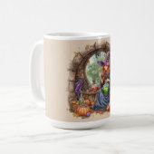 Zauberflüstern, schöne Hexe und ihr Trank Kaffeetasse (Vorderseite Links)