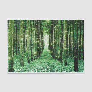 Zauberforst-grünes Mysterium Seidenpapier