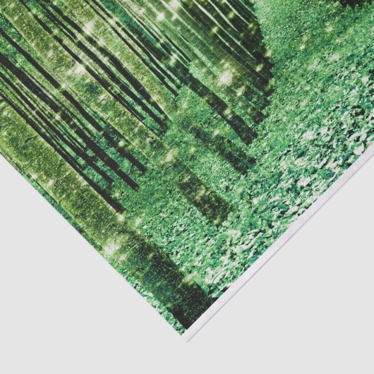 Zauberforst-grünes Mysterium Seidenpapier (Ausschnitt)