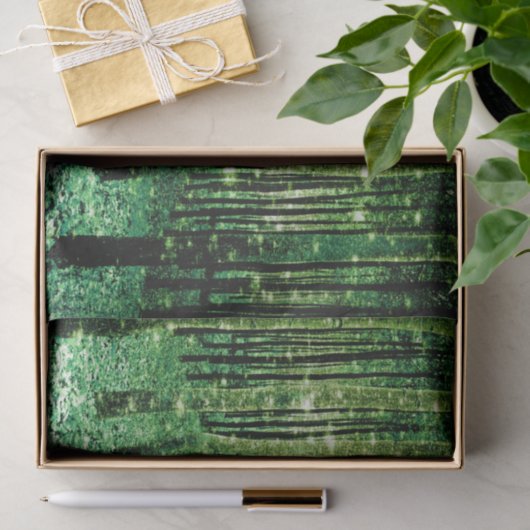 Zauberforst-grünes Mysterium Seidenpapier (Geschenk)