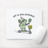 Zauberfrosch hält Schläger Roller fährt los zum Sp Mousepad (Mit Mouse)
