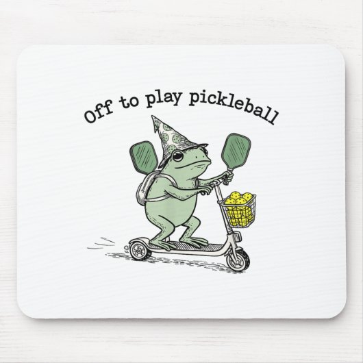 Zauberfrosch hält Schläger Roller fährt los zum Sp Mousepad (Vorne)