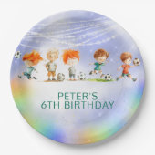 Zauberfußball Geburtstagsspiel Pappteller (Vorderseite)