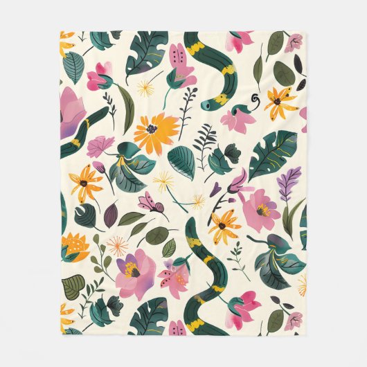 Zaubergarten Fleecedecke (Vorderseite)