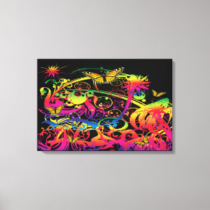 Zaubergarten mit Schmetterlingen Leinwanddruck