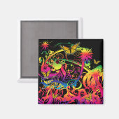 Zaubergarten mit Schmetterlingen Magnet (Vorderseite/Rückseite)