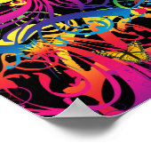 Zaubergarten mit Schmetterlingen Poster (Ecke)