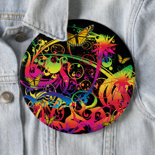 Zaubergarten mit Schmetterlingsschaltfläche Button