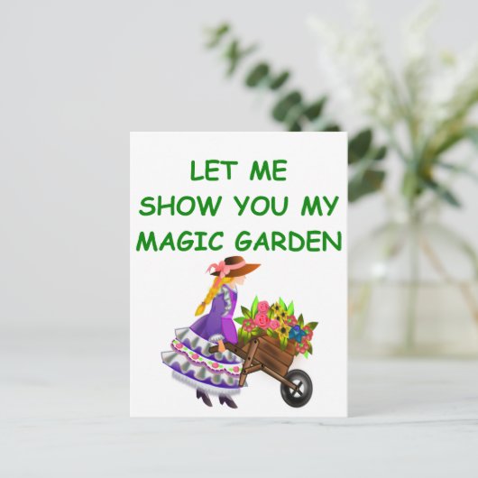 Zaubergarten Postkarte (Stehend Vorderseite)