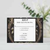Zaubergold RSVP Karte (Stehend Vorderseite)