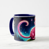 Zauberhaft blauer mit Augen Felin unter hellen Ste Tasse (Vorderseite Links)