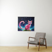 Zauberhaft blauer mit Augen Felin unter hellen Ste Wandteppich (Beispiel (Horizontal))