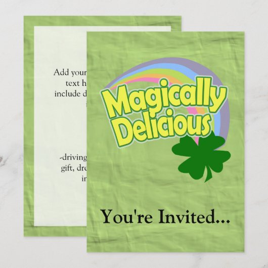 Zauberhaft köstlich einladung (Vorne/Hinten)
