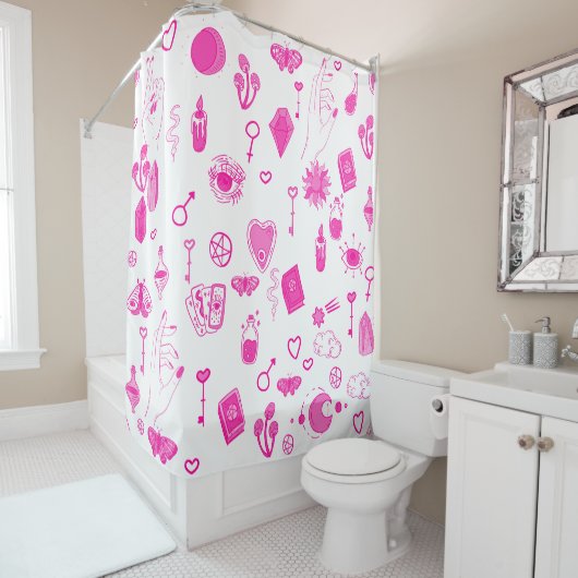 zauberhaft pinkfarben duschvorhang (Beispiel)