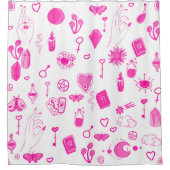 zauberhaft pinkfarben duschvorhang (Vorderseite)