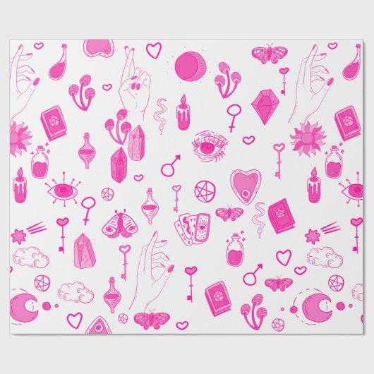 zauberhaft pinkfarben geschenkpapier (Flach)