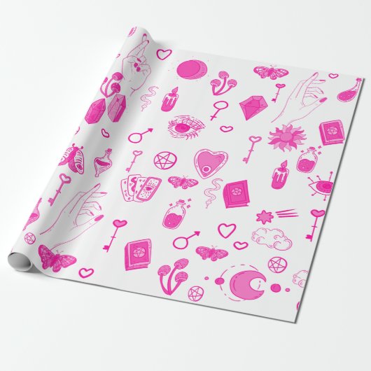 zauberhaft pinkfarben geschenkpapier (Ungerollt)