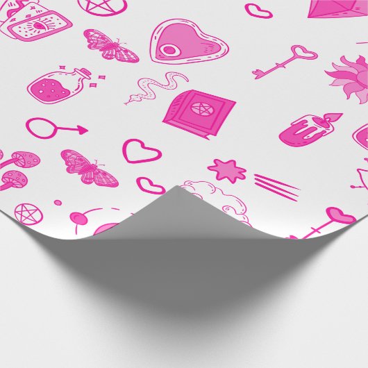 zauberhaft pinkfarben geschenkpapier (Ecke)