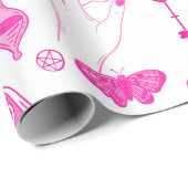 zauberhaft pinkfarben geschenkpapier (Rolleneckpunkt)