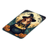 Zauberhaft verträumte Hexe mit Spinnen Magnet (Linke Seite)