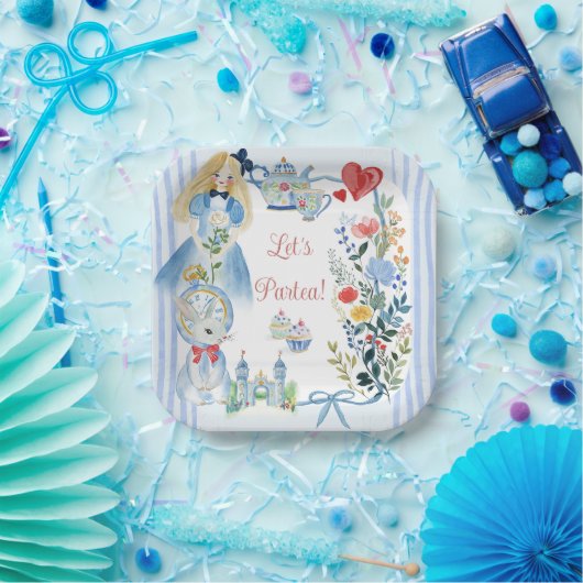 Zauberhafte Alice im Wunderland Garden Paper Napki Pappteller (Party)