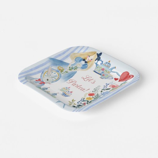 Zauberhafte Alice im Wunderland Garden Paper Napki Pappteller (Gewinkelt)