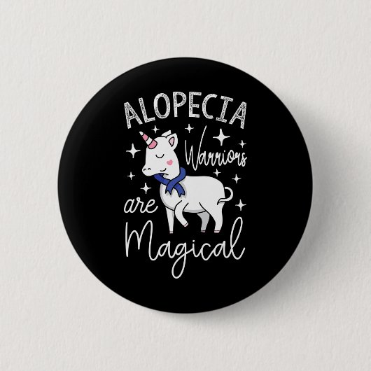 Zauberhafte Alopezie-Krieger Button (Vorderseite)