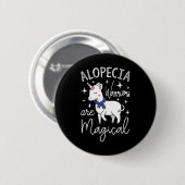 Zauberhafte Alopezie-Krieger Button (Vorne & Hinten)