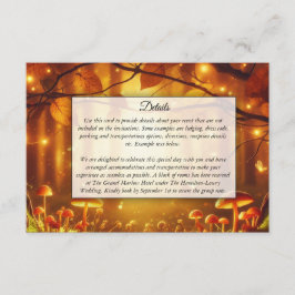 Zauberhafte Amberwaldhochzeit Begleitkarte