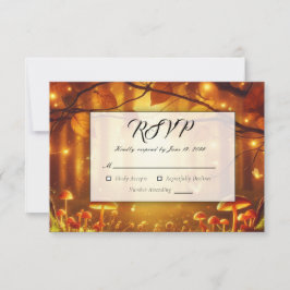 Zauberhafte Amberwaldhochzeit RSVP Karte