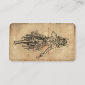 Zauberhafte antike, elegante Visitenkarte (Rückseite)